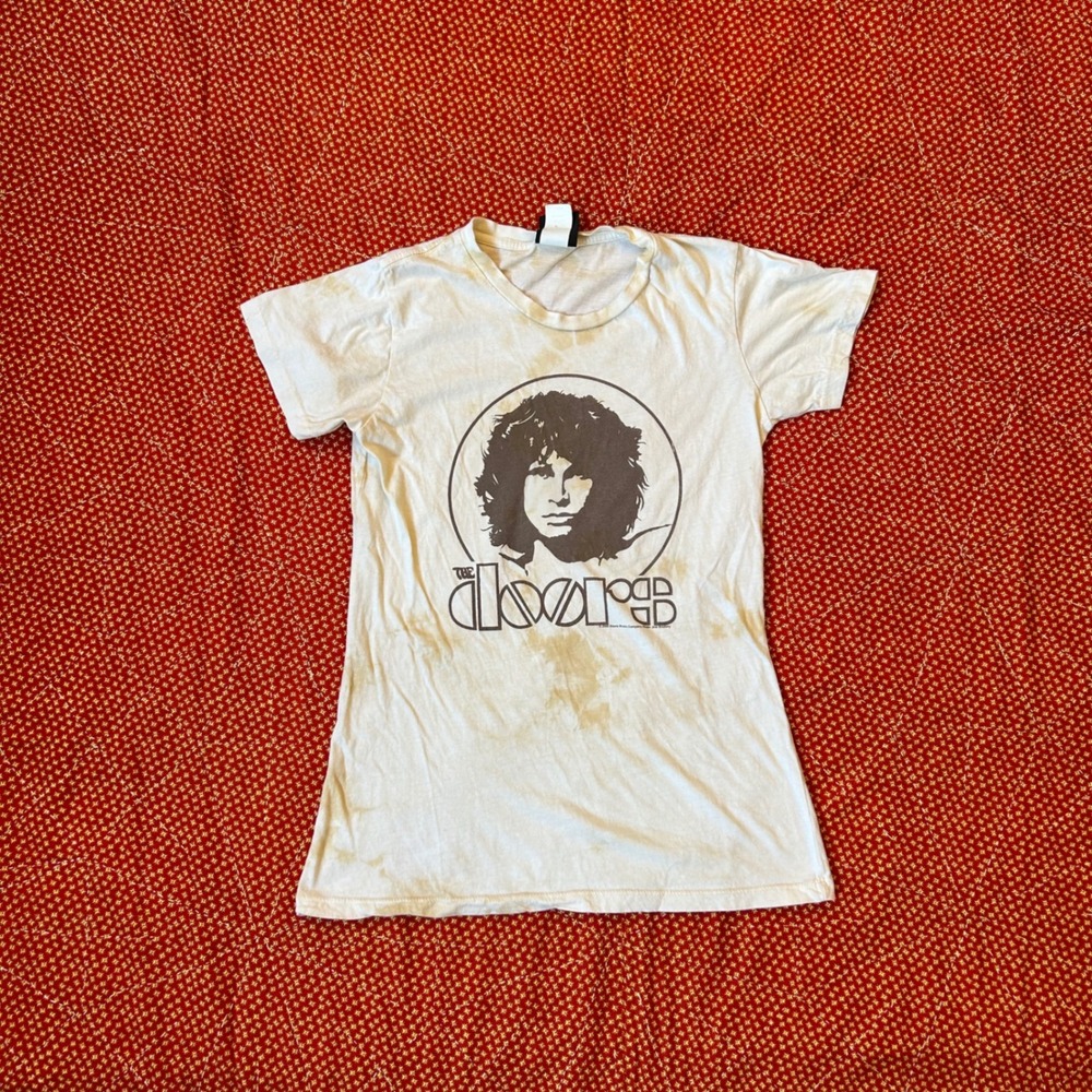 Junk Food 2005 The Doors Jim Morrison Graphic Tee White Distressed Large